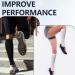 Buy MD Compression Socks (15-20mmHg) for Men & Women - Knee High Cushioned Support for Running Travel Medical Use Edema & Varicose Veins - 6 Pairs (3 Black 3 White - Buy Online on GoSupps.com