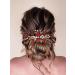 IYOU Rhinestone Bridal Hair Comb Red Crystal Wedding Side Combs Flower Bride Bridesmaid Headpiece for Women - Buy Online on GoSupps.com