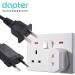 Buy Plug Adapter & Shaver Adapter | 2-Pack 2-Pin to 3-Pin Bathroom Socket Converter | International Shipping - Buy Online on GoSupps.com