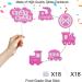 Pink Glitter Kids Train-Themed Happy Birthday Cupcake Toppers Set of 18 - Perfect for a girl's train birthday party baby shower party or themed railroad party Choo-choo decorations - SugarGera - Buy Online on GoSupps.com