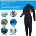REALON Kids 3mm Neoprene Wetsuit | Long Sleeve Fullsuit for Boys Girls | Thermal Swimsuit for Swimming Diving Surfing | Gray - Large - Buy Online on GoSupps.com