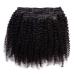 VTAOZI 8A Brazilian Afro Kinky Curly Clip Ins 16 Inch - Natural Color Human Hair Extensions for Black Women - 7Pcs 120G/Set - Buy Online on GoSupps.com