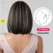 Allbell Short Bob Wigs for Women - Black & Blonde Synthetic Wig with Bangs | Perfect for Christmas - Buy Online on GoSupps.com