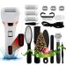 OUXI Foot Scrubber Electric Foot Callus Remover for Feet Rechargeable,16 in 1 Waterproof Pedicure Kits Dead Skin Foot File Foot Spa with 3 Roller Heads 2 Speeds Adjustable Pedicure Tools for Men Women