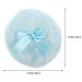 Buy Beavorty Large Fluffy Powder Puff Set - 3 Round Loose Powders with Ribbon Bow Handle | Sky Blue - Perfect for Face & Body - Buy Online on GoSupps.com