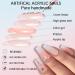 Pink Glitter Gradient Medium Ballerina Press on Nails with Crystal Gem Design - 24Pcs Luxurious False Nails Set for Women & Girls - Buy Online on GoSupps.com