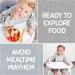 Baby Nom Waterproof Weaning Bib with Sleeves - Ideal for Baby Led Weaning | Grey Toddler Apron Bib for Mess-Free Feeding | 6-12 Months - Buy Online on GoSupps.com