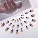 Almond False Nails Short 24Pcs in Black French Design - Elegant Stick on Nails for Women and Girls - Buy Online on GoSupps.com