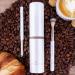 Vegan Makeup Brush Set - Luvia Travel Set Macchiato | 5 Cosmetic Brushes & Storage | Schwaz - White/Macchiato - Buy Online on GoSupps.com