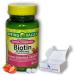 Biotin 10000mcg Fast Dissolve- Natural Strawberry Flavor Hair Skin and Nails 60 Tablets (Pack of 2) Boxed by Fusion Shop Store