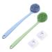 HEDONLEE Silicone Body Scrubber Set(2 Pack 15)- Long Handle Silicone Back Scrubber for Shower Bath with Hooks Light Silicone Body Brush for Skin Massage and Body Exfoliator