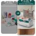Secure Medicine Lock Box with Combination Lock | Small 10x6.7x6.7 Inch Medical Safe Organizer - Silver - Buy Online on GoSupps.com