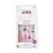 KISS Gel Fantasy Press On Nails Nail glue included 'Jelly Cookie' Pink Long Size Coffin Shape Includes 28 Nails 2g glue 1 Manicure Stick 1 Mini File