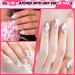 50 Pcs 3D Acrylic Fourth of July Star Nail Charms with Pearl Beads - White Flower Style - Buy Online on GoSupps.com