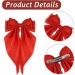 4 Pieces Silky Satin Hair Bows Ribbon Hair Barrettes Clip Big Bow Hair Clips for Women Girls French Barrette Long Tail Hair Accessories Red Dark Green Black White Black + White + Red + Dark green - Buy Online on GoSupps.com