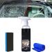 Multifunctional Glass Oil Film Foam Remover Glass Oil Film Remover Car Glass Cleaner with Sponge Towel Car Glass Oil Film Quick Effect Remover 300ML