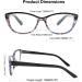 FEISEDY Progressive Multifocus Blue Light Blocking Reading Glasses - No Line Multifocal Readers with Spring Hinge B2675 Blue Floral 3.0x | International Shipping Available - Buy Online on GoSupps.com