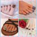 Marbling Print Toenail Polish Strips - 20 Sheets Adhesive Nail Stickers & Manicure Kit - Buy Online on GoSupps.com