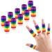 EDNYZAKRN 10Pcs Finger Compression Sleeves Support, Finger Sleeve Protectors Cots Thumb Brace for Trigger Finger Arthritis Swelling Basketball Sport, Breathable Elastic Pain Relief One Size Rainbow 10