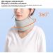 Ouken Neck Support Cushion - Adjustable Soft Neck Pillow for Comfortable Home Use - Gray Nylon & Elastic Sponge Design - Buy Online on GoSupps.com