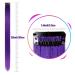 Colored Hair Extensions Clip In | 22 Inch Purple Highlights for Girls & Women | 10 PCS Colorful Straight Hair Accessories - Buy Online on GoSupps.com