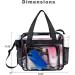 Stadium Approved Clear Crossbody Bag with Zipper Closure - Classic Black - Buy Online on GoSupps.com