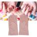 Manicure Gloves UV Protection Stretchy Breathable Fingerless Fiber Cotton Nail Lamp Gloves for Home Salon(Pale Pinkish Gray) - Buy Online on GoSupps.com
