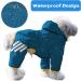 Annchwool Waterproof Dog Raincoat with Hood for Small Dogs - Reflective Strap, Leash Hole, Easy On & Off - Blue (Size S) - Buy Online on GoSupps.com