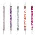 HQdeal 5Pcs Nail Dotting Pen Dotting Painting Pen Polish Carving Tool Nail Art Dotting Tool Nail Polish Paint Manicure Dot Nail Art Set for Gel Polish Decoration