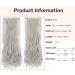 Curly Wavy Clip In Hair Extension Synthetic Matte Material 8 Pieces Clip In Hairpieces Fibre Set 24 Inch/60cm 140g Silver Grey - Buy Online on GoSupps.com