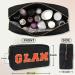 Nylon Waterproof Glam Makeup Bag | Women's Travel Organizer Pouch for Toiletries | Valentines Day Gift Cosmetics Storage (Black-Glam) - Buy Online on GoSupps.com