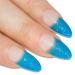 False Nails Bling Art Blue Gel Nails Stiletto Almond 24 Artificial Nails Long Tips with Glue