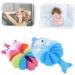 2pcs Cartoon Bath Balls - Exfoliating Sponge & Kids Loofah Shower Scrubber | Soft Cartoon Animal Bath Pouf for Gentle Skin Cleaning - Buy Online on GoSupps.com