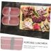 Alipis 1 Set Double Layer and Double Layer Lunchbox School Picnic Container Child Crisper Refrigerator 3WK736MJA6VGSS35GT16QB9P Pink 15.5X8.5CM - Buy Online on GoSupps.com
