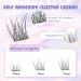 Self Adhesive Cluster Lashes - Natural Wispy Individual Eyelash Extensions (10-12MM) | No Glue DIY Eyelashes with Clear Adhesive Strips - Buy Online on GoSupps.com