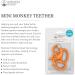 Matchstick Monkey Mini Teether - Antimicrobial Silicone, BPA Free, Easy-to-Grip - Orange, 10 cm - Ages 3 Months - Buy Online on GoSupps.com
