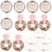 Bride Tribe Gifts Set - Include Champagne Bride Tribe Makeup Mirror Champagne Hair Tie and Rose Gold Knot Bracelet