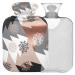 Naanle Christmas tree heat bottle with reference transparent hot water bottle 1l of heat head for pain relief hot and cold therapy bed hand feet warmer