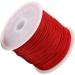 0.8mm Red Nylon Cord Thread for Chinese Knot Macrame Bracelet - Braided Rattail String - Buy Online on GoSupps.com