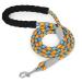 Dog leash large dogs 1.5m thick dog leash with a comfortable padded handle training line running line for small medium-sized dogs padded handle-1.5mog