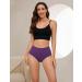 Leovqn Lace Trim Period Pants for Women - Heavy Flow Menstrual Underwear, Leakproof Postpartum Briefs - XS Purple - Buy Online on GoSupps.com
