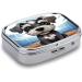 Adorable Schnauzer Print Pill Box - 2 Compartment Metal Pill Organizer for Pocket or Purse | Decorative Medicine Case - Buy Online on GoSupps.com