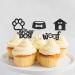 Ercadio 25 Pack Dogs Cupcake Toppers Black Glitter My Sweet Dogs Cupcake Picks Dog Paws Woof Cupcake Picks for Pet Theme Baby Shower Kids Birthday Party Cake Decorations Supplies Pattern-2 - Buy Online on GoSupps.com