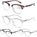 DOOViC 4 Pack Blue Light Blocking Reading Glasses Anti Eyestrain Fashion Classic Style Spring Hinge Computer Readers for Women Men 2.00 Strength 4 Colors 2.0 x