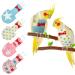 4 pieces bird diaper flight suit liner washable reusable parrot diaper clothing with waterproof inner layer nice urine wet suit for parrots ara (stars pattern s) star pattern s