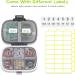 MEACOLIA Travel Pill Organizer - Portable Daily Pill Box with 8 Compartments for Vitamins Supplements & Medicines - Easy Open Design (Clear Black - Buy Online on GoSupps.com