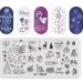 Runrayay snow halloween Christmas pattern nail stamping plates nail plate manicure picture template festival new year nails template