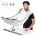 Beard Bib Beard Apron for Men Shaving Waterproof and Non-Stick Beard Trimming Cape for Mess Static Beard Hair Catcher with 4 Suction Cups Best Gift for Man/husband/boyfriend(White)