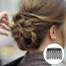 24-Piece Small Plastic French Hair Side Combs for Bridal Wedding Veil - Black/Clear - Buy Online on GoSupps.com