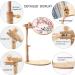 Beech Wood Adjustable Embroidery Hoop Stand with 2 Pcs 7'' 8'' Hoops - Wooden Holder for Cross Stitch and Embroidery Project - Buy Online on GoSupps.com